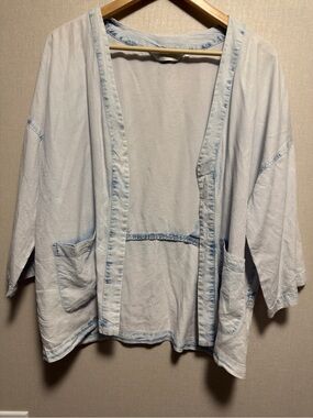3 for $40 - Nümph Kjerha Jacket 100% Lyocell Open Front Jacket Size 36 Light Blu